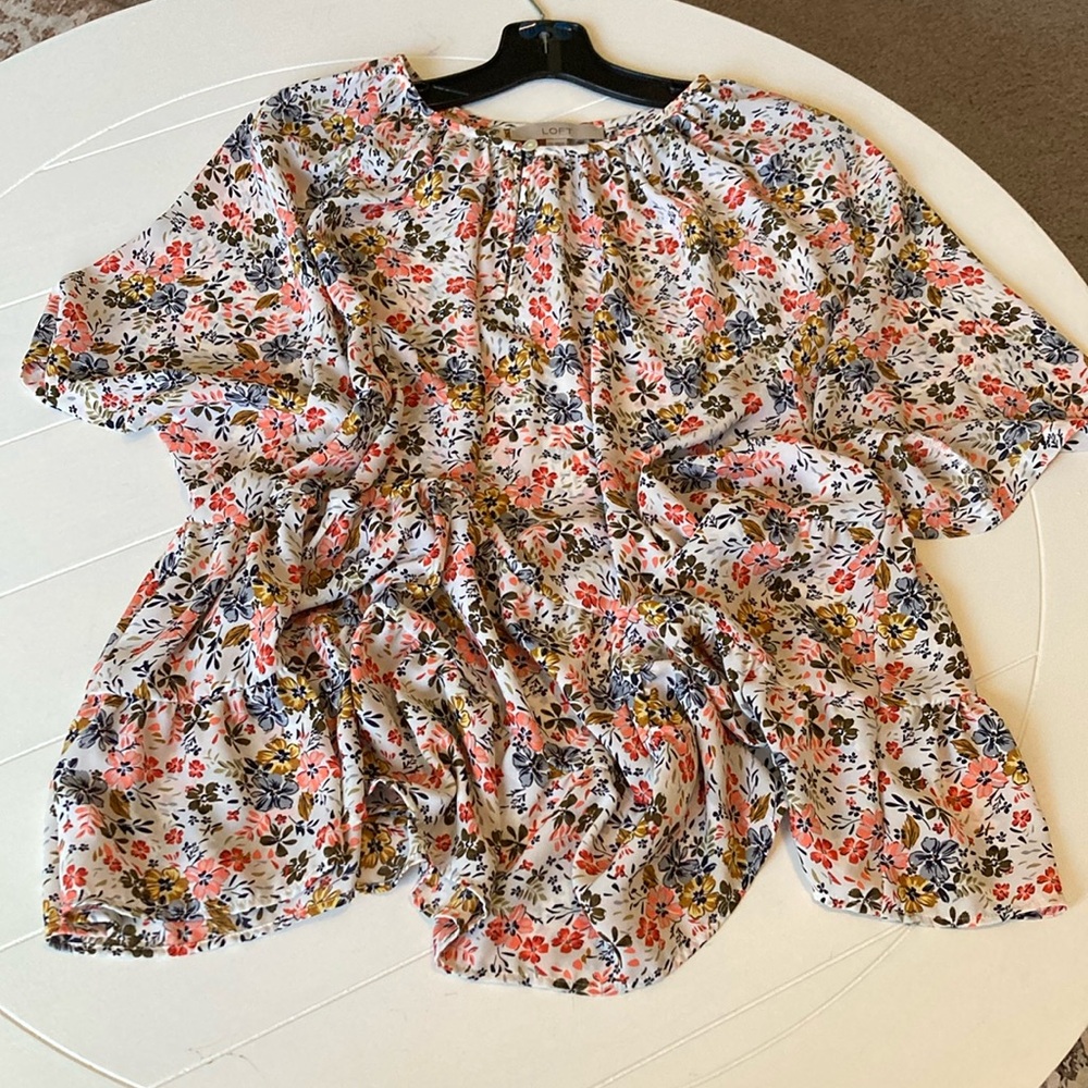 Lovely Floral Peplum Blouse